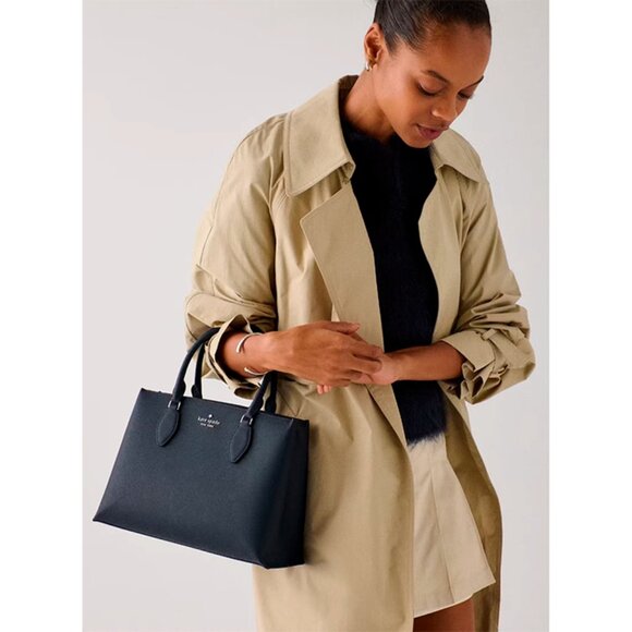 S Kate Spade Rae Dark Navy Saffiano Satchel Bag KK310 NWT Blazer Blue Purse $399 - Picture 4 of 7